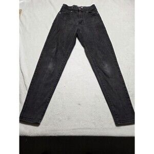 Levi's High Waisted Mom Jeans Womens Size 25x28 Black Denim
